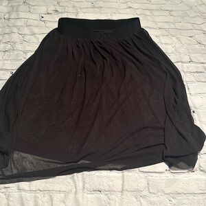 Shein Black Sheer Long Swim Skirt